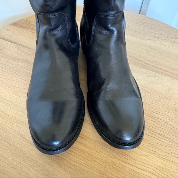 Frye Melissa Button Inside Zip Knee High Leather Boots - Picture 3 of 9